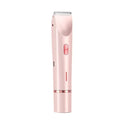 2-in-1 Dual Head Bikini Hair Trimmer &amp Electric Shaver For Women Waterproof Wet/Dry Use With Detachable Heads ? Painless Grooming(Pink)