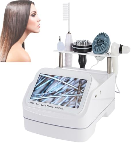 10 Inch Multifunctional Hair Analyzer | Scalp Detector &amp Follicle Tester | Moisture Oil &amp Flexibility Monitor | Ideal for Hair Loss Treatment (White)