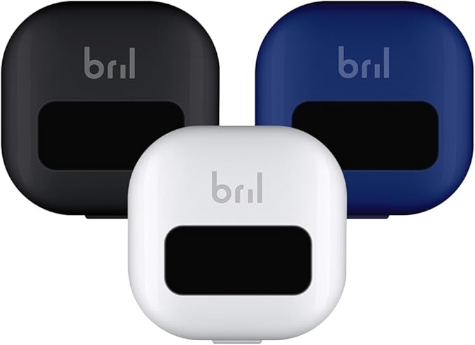 Bril UV-C Toothbrush Sanitizer Portable Cleaner Travel Cover Magnetic Holder and Rechargeable Case for Any Size Toothbrush Multi-Pack