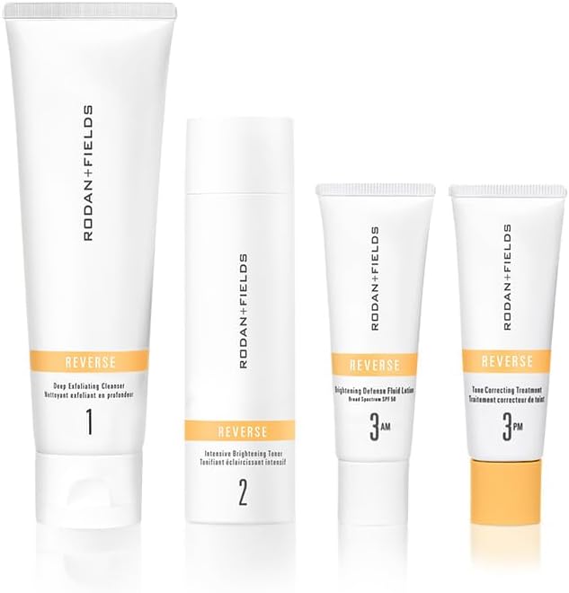 Rodan + Fields Reverse Regimen: Cleanser Toner Lotion SPF 50 &amp Treatment | Daily Moisturizer | Contains Vitamin C &amp Retinol | Skincare Sets &amp Kits | Face Wash for Women | Self Care