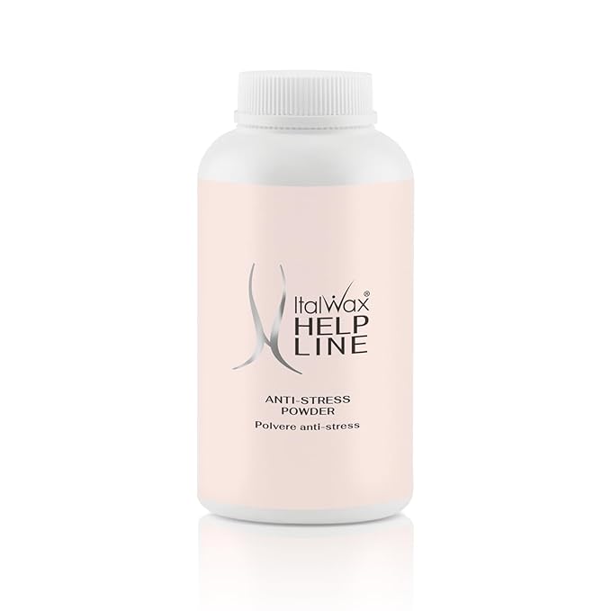 Italwax Help Line Anti-Stress Powder 3.17 oz (90g) ? Calamine Soothing Formula ? Reduces Redness After Waxing ? Protects and Calms Sensitive Skin ? for Professional and Home Use