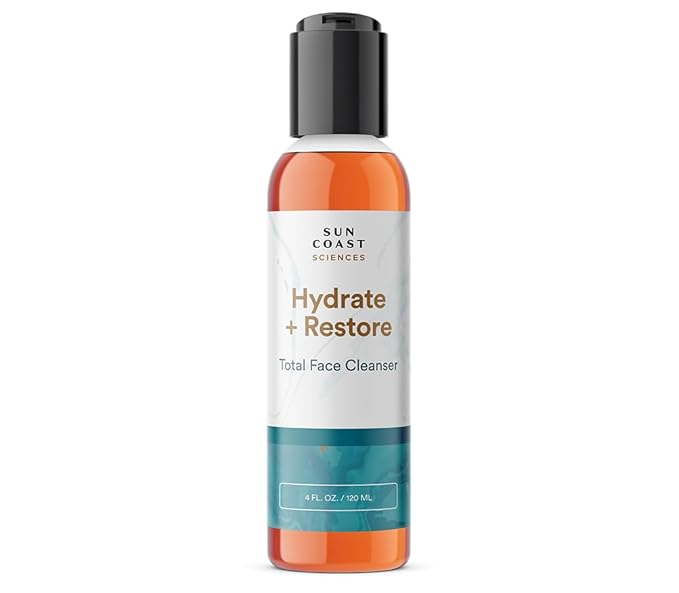 SUN COAST SCIENCES - Hydrate + Restore Total Face Cleanser Vitamina B Hydrating Facial Cleanser With Niacinamide for All Skin Types - 4 fl oz