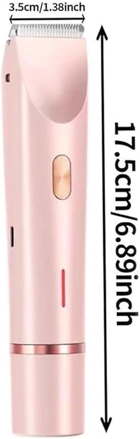 Comfort 2 in 1 Electric Lady Shaver Razor for Women Dual Head Electric Hair Trimmer for Women Ipx7 Bikini Trimmer (Pink)