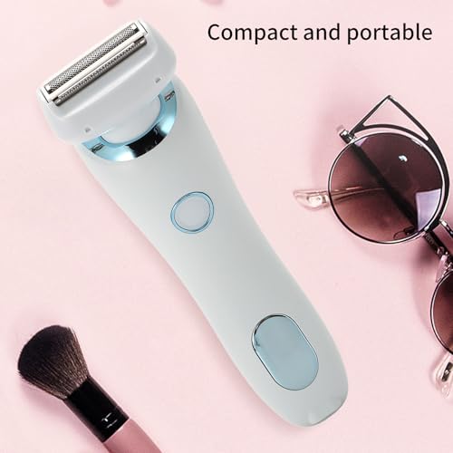 Electric Lady Epilator 2 Removable Washable Heads Cordless Rechargeable Hair Removal Device 6.5 inches