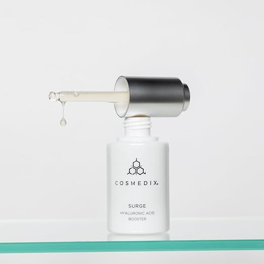 COSMEDIX Surge Hyaluronic Acid Booster for Face - Ultra Hydrating Face Serum with Vitamin C &amp Niacinamide Softens Brightens &amp Moisturizes Skin - Facial Skin Care Product for Fine Lines &amp