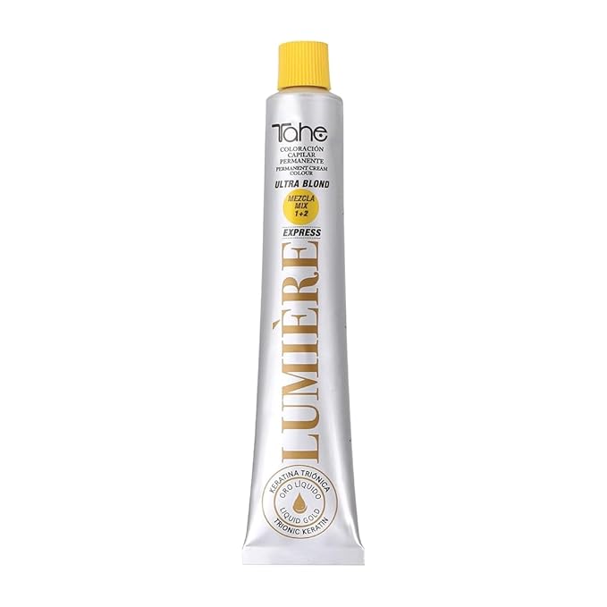 Tahe Lumiere Express Ultra Blonde Permanent Hair Color Cream (100.01 Platinum Natural Ash Blonde 100ml)