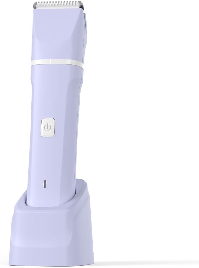 Electric Razors for Women - IPX7 Waterproof Painless Portable Bikini Trimmer Shaver Body &amp Pubic Hair Removal Machine Womens Lady Shaving Trimmers for Legs Private Area - Purple