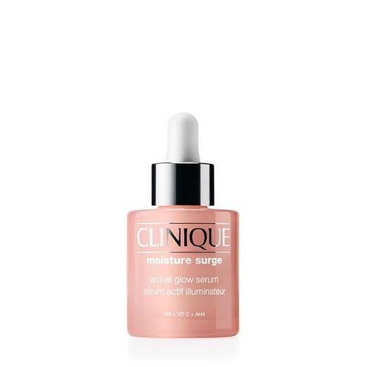 Clinique Moisture Surge active Glow Serum with Lactic Acid Hyaluronic Acid + Vitamin C | Hydrating Lightweight + Oil Free?