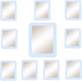 10 Pack White Magnetic Locker Mirror5 x 7 Iocker Mirror Magnetic - Small Mirrors for School Locker Bathroom Workshop Toolbox Office CabinetEasy Install