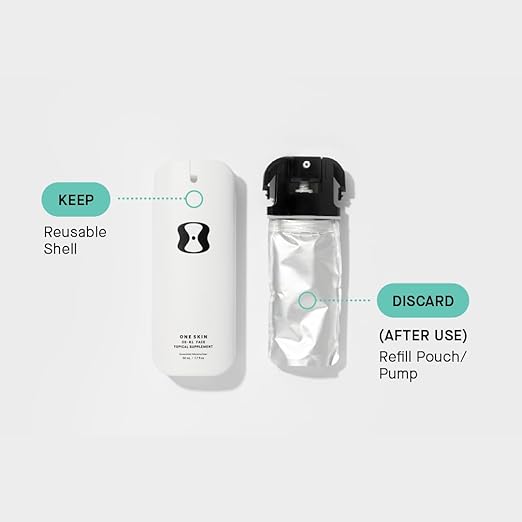 OneSkin FACE OS-01 Peptide Topical Supplement with Refill Pouch | Skin Longevity Age Reversal Face Moisturizer