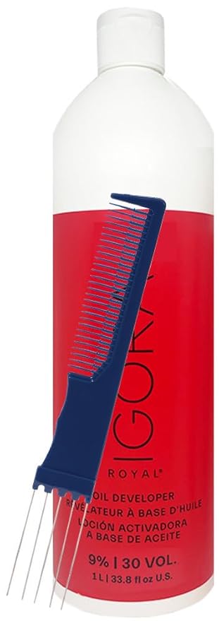 Royal 9% 30 Volume Developer 33.8 oz and Dual Purpose Comb (Bundle 2 items)