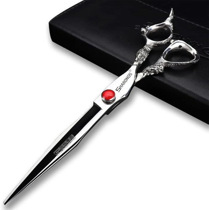6/7/8/9-inch professional hair clipper set stainless steel sharp hair clippers hairdresser specific scissor (8 Inch Flat Scissors)
