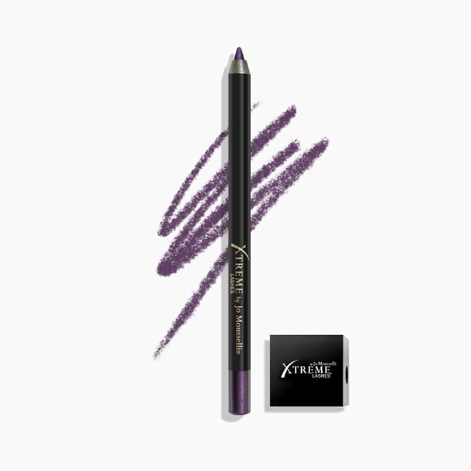 Xtreme Lashes GlideLiner Long Lasting Eye Pencil with Sharpener Plum 0.04 Oz Waterproof Makeup Gel Formula Blendable Smudge Fade &amp Sweat Proof