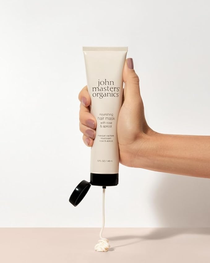 John Masters Organics ? Nourishing Hair Mask | Rose and Apricot | Deep Conditioning Hair Mask | Scalp Treatment | Avocado | Silicone &amp Paraben Free | Cruelty Free| Haircare for Men &amp Women (5