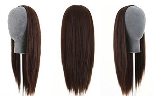 RemeeHi 3/4 Half Wig 100% Indian Remy Human Hair Silky Straight Hair Weft Cap to Choose 30 300g #99 Dark Wine