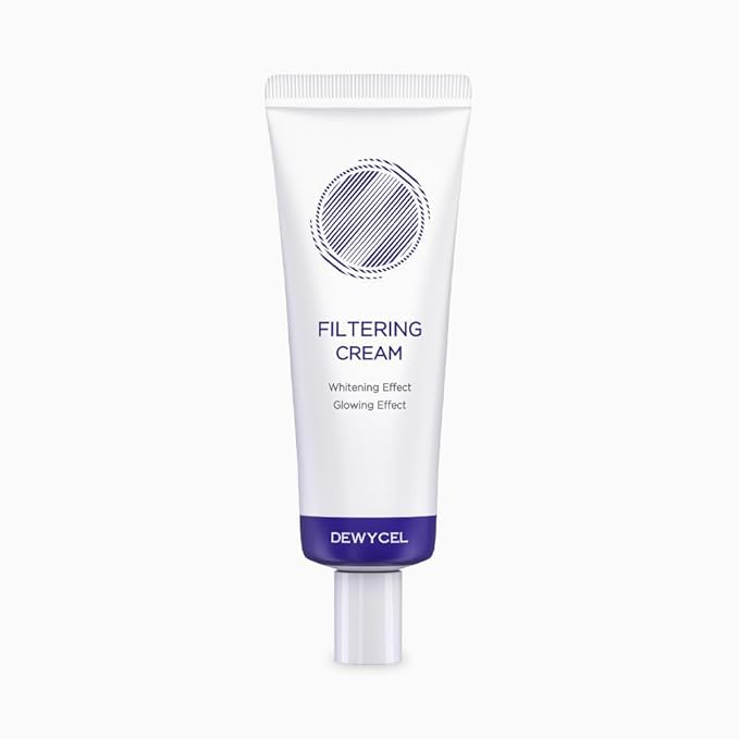 DEWYCEL FILTERING CREAM with SPF 50+ PA ++++ | Tone Up Cream Sunscreen Primer Skin Soothing &amp Hydration | Natural Radiance Booster with Niacinamide and Aqua Drop Complex | 1.35 fl oz / 40ml