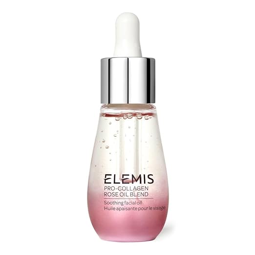 ELEMIS Pro-Collagen Rose Facial Oil Blend | Lightweight Daily Facial Oil Soothes Nourishes and Smoothes Skin for a Radiant Fresh Complexion | 15 mL