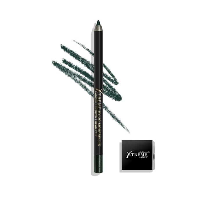 Xtreme Lashes GlideLiner Long Lasting Eye Pencil with Sharpener Forest Green 0.04 Oz Waterproof Makeup Gel Formula Blendable Smudge Fade &amp Sweat Proof