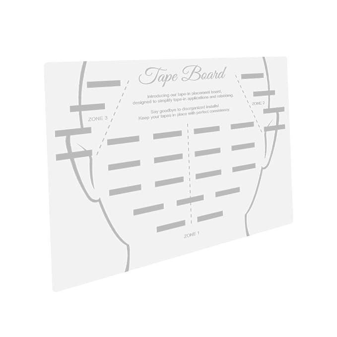 Tape Placement Board with 25 Clips Acrylic Hair Extensions Hanger Carrier with Head Chart Hair Display Holder Rack for Tape In Hair Extensions Hairpin Hair Styling Hairdressing