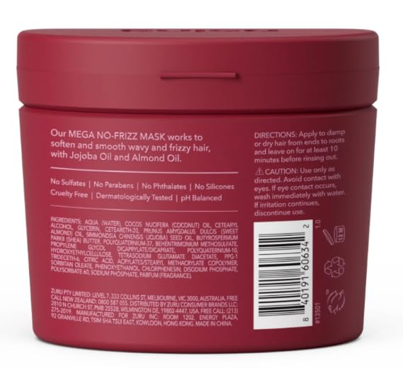 Being MEGA Moisturizing Hair Mask for Curly and Coily Hair with Cocoa Oat Extract No-Frizz Formula 12 fl oz Pack of 1