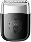 Electric Foil Shavers for Men New Mini Electric Razor with 3 Floating Blades LED Display USB-C Fast Rechargeable Travel Portable Beard Trimmer for Men Gifts for Dad Him (Black)