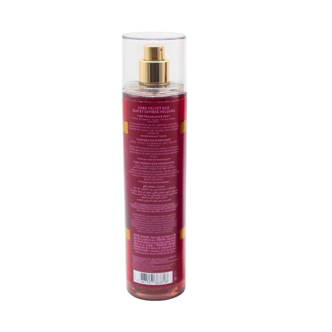 Bath &amp Body Works DARK VELVET OUD Fine Fragrance Mist &amp Ultimate Hydration Body Cream 2-piece Gift Set with a Red Bow for Holidays ? Full Size