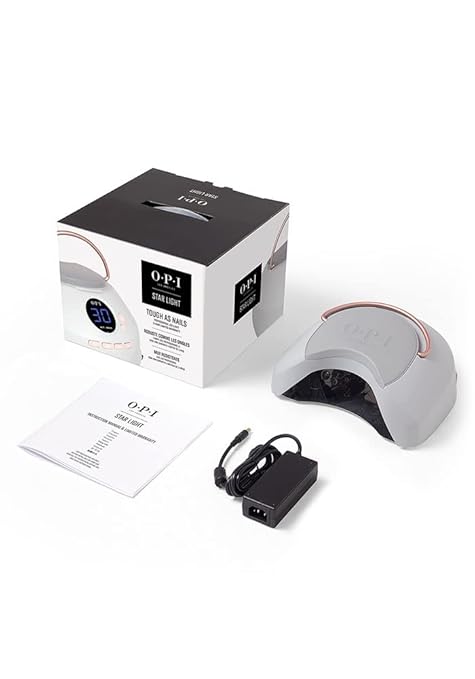OPI Star Light Gel Lamp 3.0 | Premium LED Lamp for Gel Nails | Drop Resistant | Uniform Curing | With Hand Plate &amp Adaptor Cord