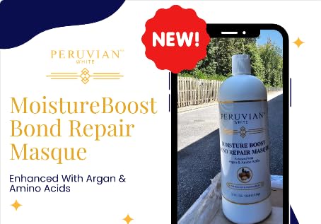 Moisture Boost Bond Repair Masque with Argan and Amino Acids 32 oz ? Deep Conditioning Treatment for Damaged Hair Strengthens Restores and Hydrates