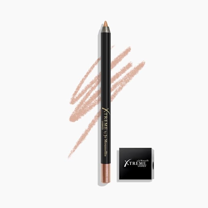 Xtreme Lashes GlideLiner Long Lasting Eye Pencil with Sharpener Rose Gold 0.04 Oz Waterproof Makeup Gel Formula Blendable Smudge Fade &amp Sweat Proof