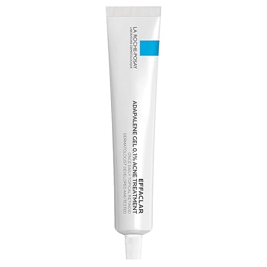 La Roche-Posay Effaclar Adapalene Gel 0.1% Acne Treatment Retinoid Cream Acne Medication Gel For Blackheads &amp Whiteheads Oil Free Helps Clear And Prevent Blemishes &amp Clogged Pores