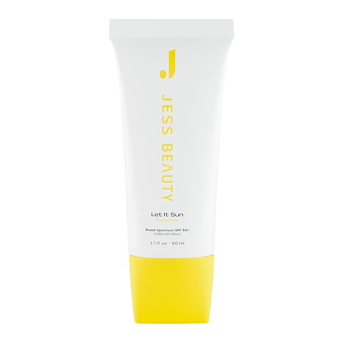 JESS BEAUTY | Let it Sun 50+ Sunscreen Green Tea &amp Aloe Extract | Skincare Sun Protection 1.7 fl oz