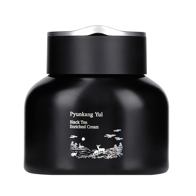 Pyunkang Yul [PKY] Black Tea Enriched Cream for Anti-aging Condensed Nutrition for Fine Line Care with Kombucha Ginseng Extract Zero-Irritation Korean Skincare (2.02 Fl. Oz 60ml)