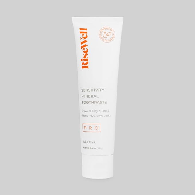 RiseWell PRO Mineral Toothpaste - Micro &amp Nano Hydroxyapatite Toothpaste for Tooth Remineralization &amp Alleviate Sensitivity - No Added Fluoride Safe to Swallow Natural Teeth Whitening (Wild