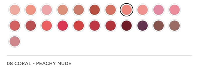 Radiant Professional Advanced Care Lipstick - Ultra Nourishing Moisturizing Long Lasting Matte Lipstick With Vitamin E- UVA UVB Filters - VELVET (08 CORAL - PEACHY NUDE)