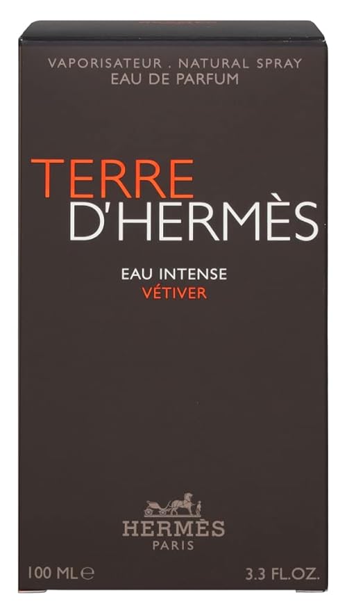 Hermes Terre D'Herm Eau Intense Vetiver Eau De Parfum for Men 3.3 Ounce