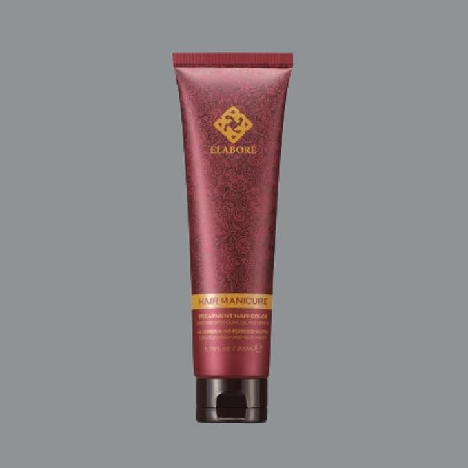 Elabore Hair Manicure Treatment Hair Color 6.76 fl oz / 200 ml With Olive Oil and Keratin No Ammonia No Peroxide No PPD (Ash 200ml)