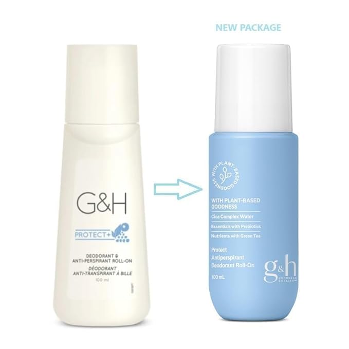 G H Protect Antiperspirant Deodorant All-Skin-Type Roll-On 2X3.38 fl.oz(MFG Date Printed)Plant-Based Ingredients w/PrebioticsStay Fresh &amp Dry w/o White Marks on Skin/ClothesFINAL SALE w/o RETUR