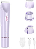 Kruggo Women's Shave Hair Remover 2025 New 2-in-1Rechargeable Eletctric Waterproof&ampEasy Women's Body Shaver for Facial Face Lip Chin Underarm Legs (Purple)