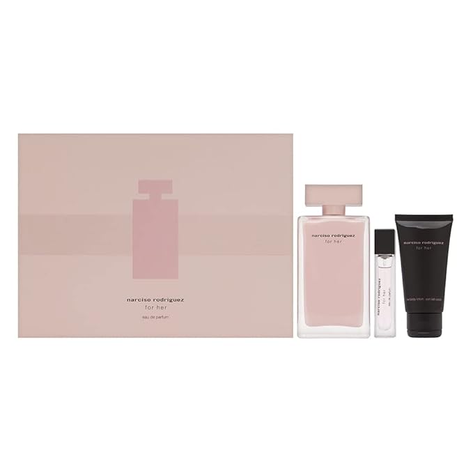 Narciso Rodriguez Narciso Rodriguez for Her 1.6oz EDT Spray 1.6oz Body Lotion 1.6oz Shower Gel Women 3 Pc Gift Set