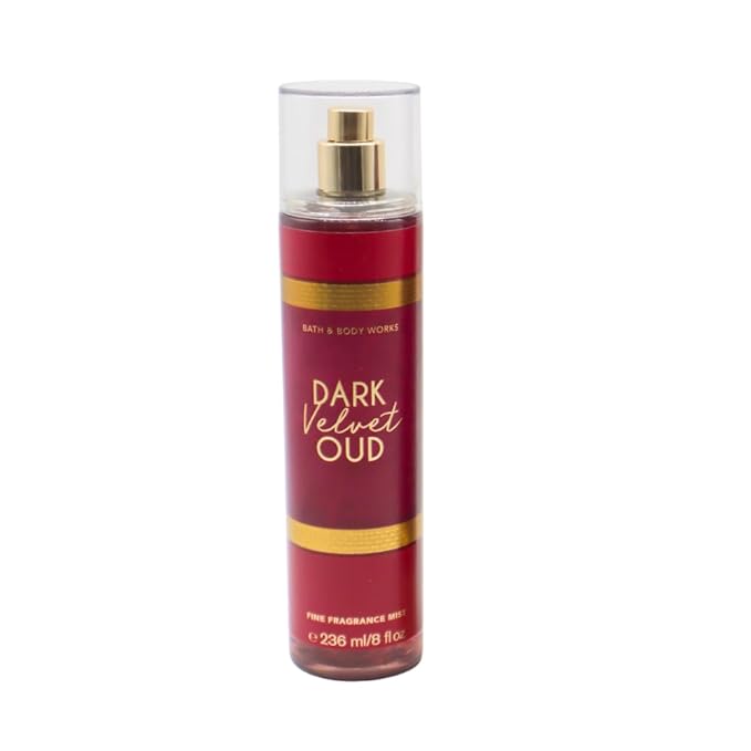 Bath &amp Body Works DARK VELVET OUD Fine Fragrance Mist &amp Ultimate Hydration Body Cream 2-piece Gift Set with a Red Bow for Holidays ? Full Size
