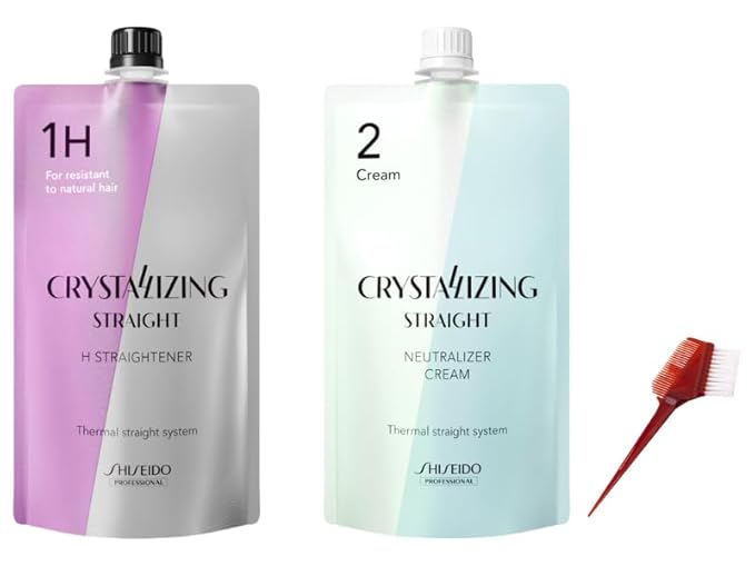 Professional Hair Rebonding Kit - Crystallizing Straightener Neutralizing Cream Hair Brush (2023)
