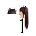 EARSHOT Hair Buns Hair Piece 22/34 Inch Ponytail Extension Straight Hair Wig Bow Hair Band Synthetic Ponytail Women Extra Long Hair Extensions Hair Accessories For Girls (Color : 02 Size : 34inches)
