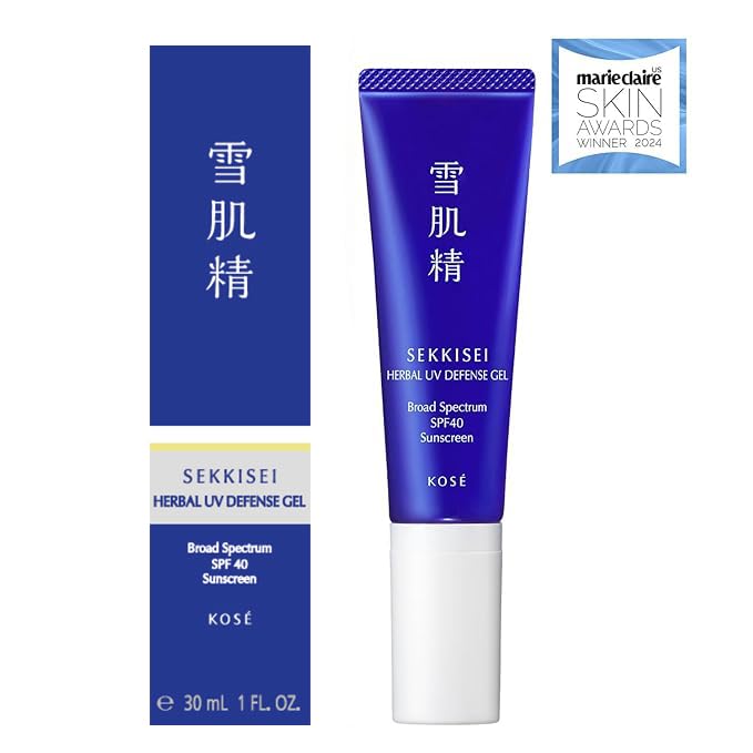 SEKKISEI Herbal UV Defense Gel for Face Broad Spectrum Sunscreen SPF40 1 Ounce