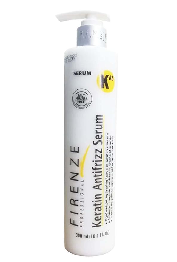 Firenze Professional Hair Care Bundle - Keratin Antifrizz Leave-in Serum and Keratin Mask Treatment Pack with Free Red Gift Bag 3.37 Fl Oz (Pack of 3)