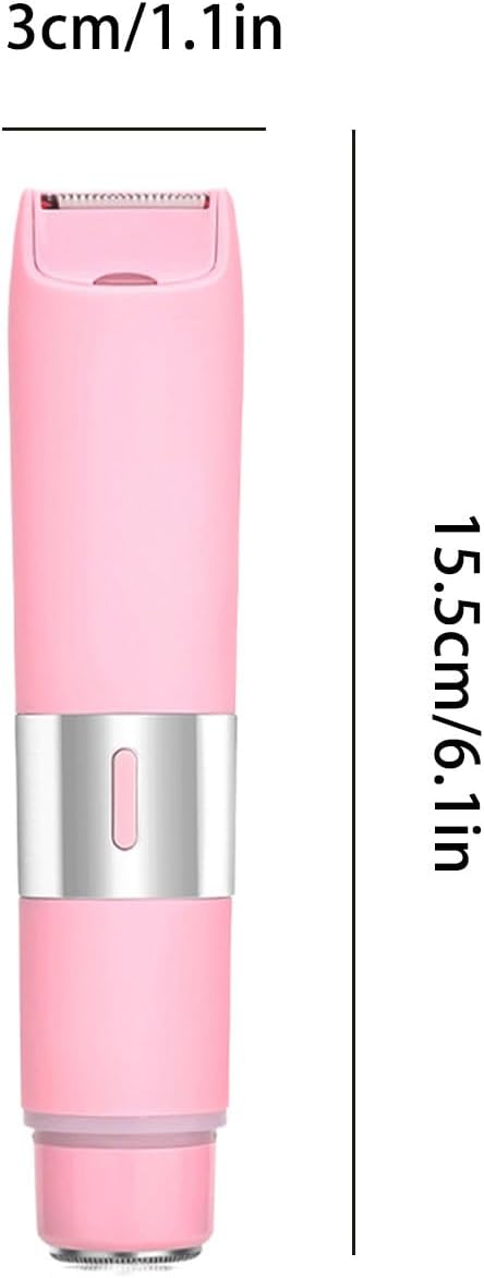Bikini Trimmer for Women - 400mA Blade Shaving Device 15.5x3cm Wet Dry Grooming Tool | Rechargeable Portable Electric Hair Remover Smooth Skin Precision Trimming System for Face Legs Home Travel