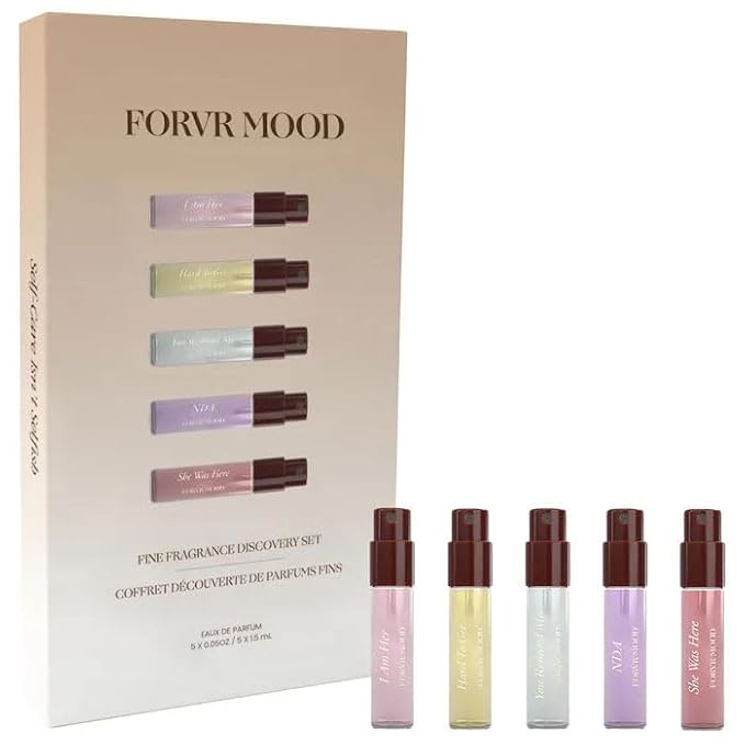 FORVR MOOD - Perfume Discovery Set - Long-Lasting Fragrance Collection Travel-Friendly Mini Perfume Gift Set
