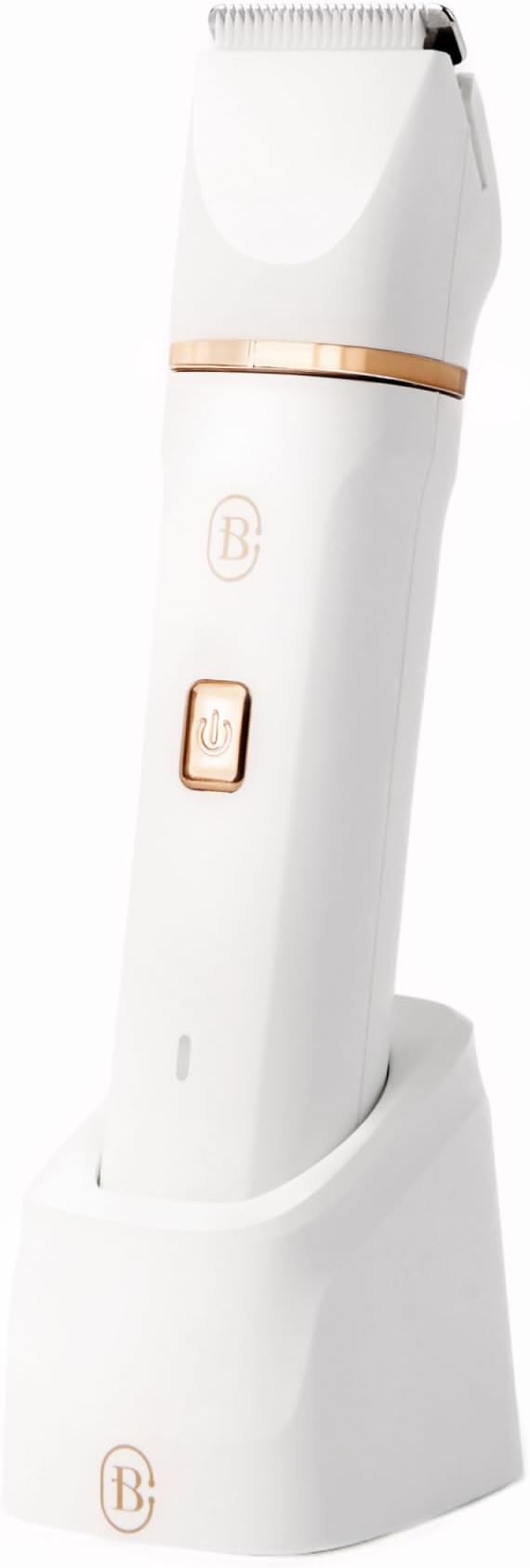 Bella Ciao 10-Piece Body-Hair and Bikini Trimmer Set for Women Electric Razor with Ear- and Nose-Hair Trimmer Detail Trimmer Heads Ceramic Blade Includes Comb Guides Charging Dock and USB Cable