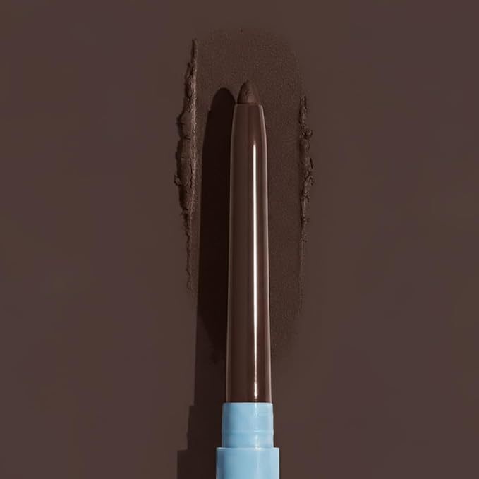 PRIME PROMETICS PrimeEyes Glide Eyeliner for Mature Women ? Water-Resistant Long-Stay and Mess-Proof ? Gel Cream Texture Discreet Sharpener and Effective Smudger (Wood (brown))