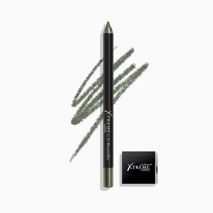 Xtreme Lashes GlideLiner Long Lasting Eye Pencil with Sharpener Golden Olive 0.04 Oz Waterproof Makeup Gel Formula Blendable Smudge Fade &amp Sweat Proof
