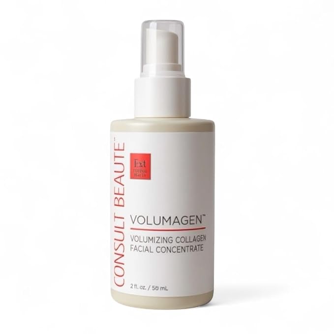 Consult Beaute Volumagen - Collagen Facial Serum Concentrate for Nourishing &amp Plumping Skin - Hydrates and Temporarily Fills for Smoother Bouncy Skin - Hyaluronic Acid &amp Vitamin C - 2 Fl. Oz.